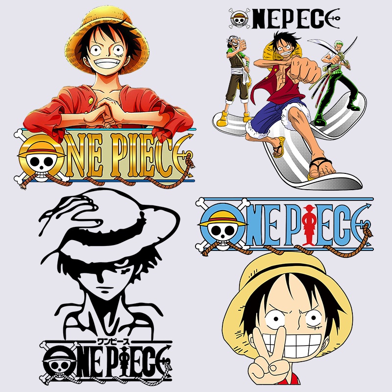 J· Juego de Pegatinas Impermeables de One Piece de Anime Japonés, 48und