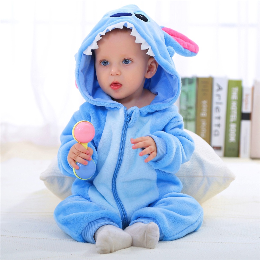 Conjunto Pijama Stitch Infantil Invierno Ropa Para Dormir