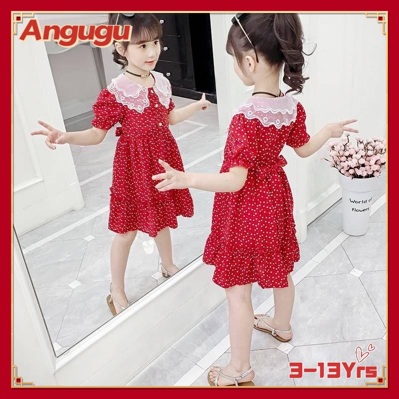 Angugu Verano Moda Infantil Vestido Coreano De Alta Calidad Para