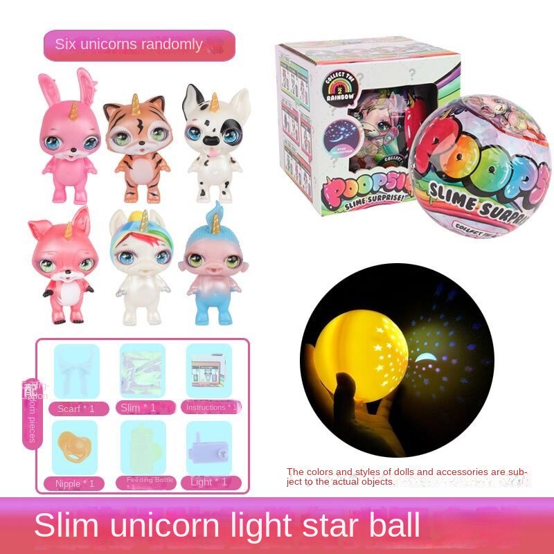 Slime Surprise Unicorn Rainbow Poopsie Juguetes Caja Ciega