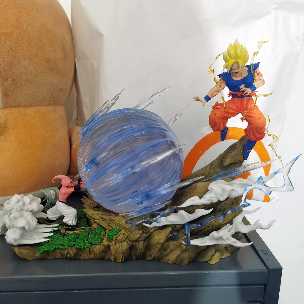 Anime Dragon Ball 22cm Big Duel Son Goku Vs Majin Buu Figura De Acción 