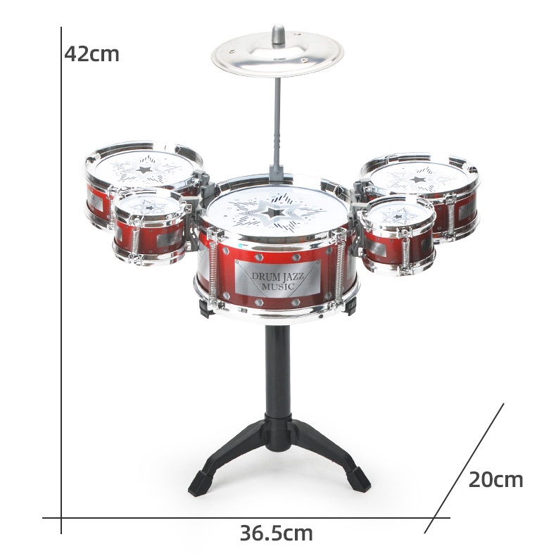 Tambor Infantil De Madera De 15 Cm Con Correa Ajustable Y 2 Baquetas – Juguete Musical Para Niños De 2 A 5 Años