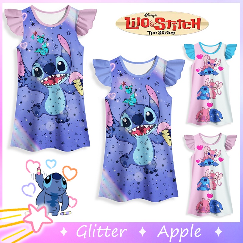 Lilo & Stitch-Disfraz de Disney para niñas, ropa nueva para