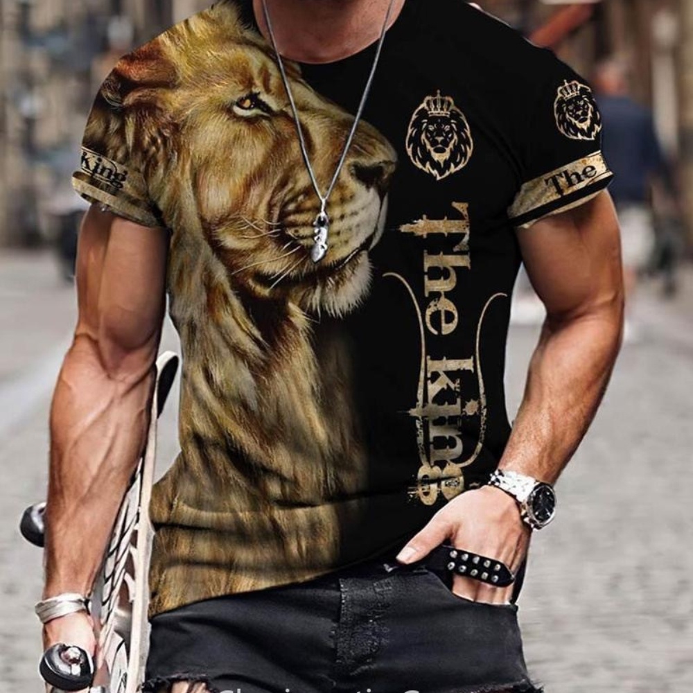 Estampado 3d Camisa De Musculos Camiseta De Hombre Con Estampado