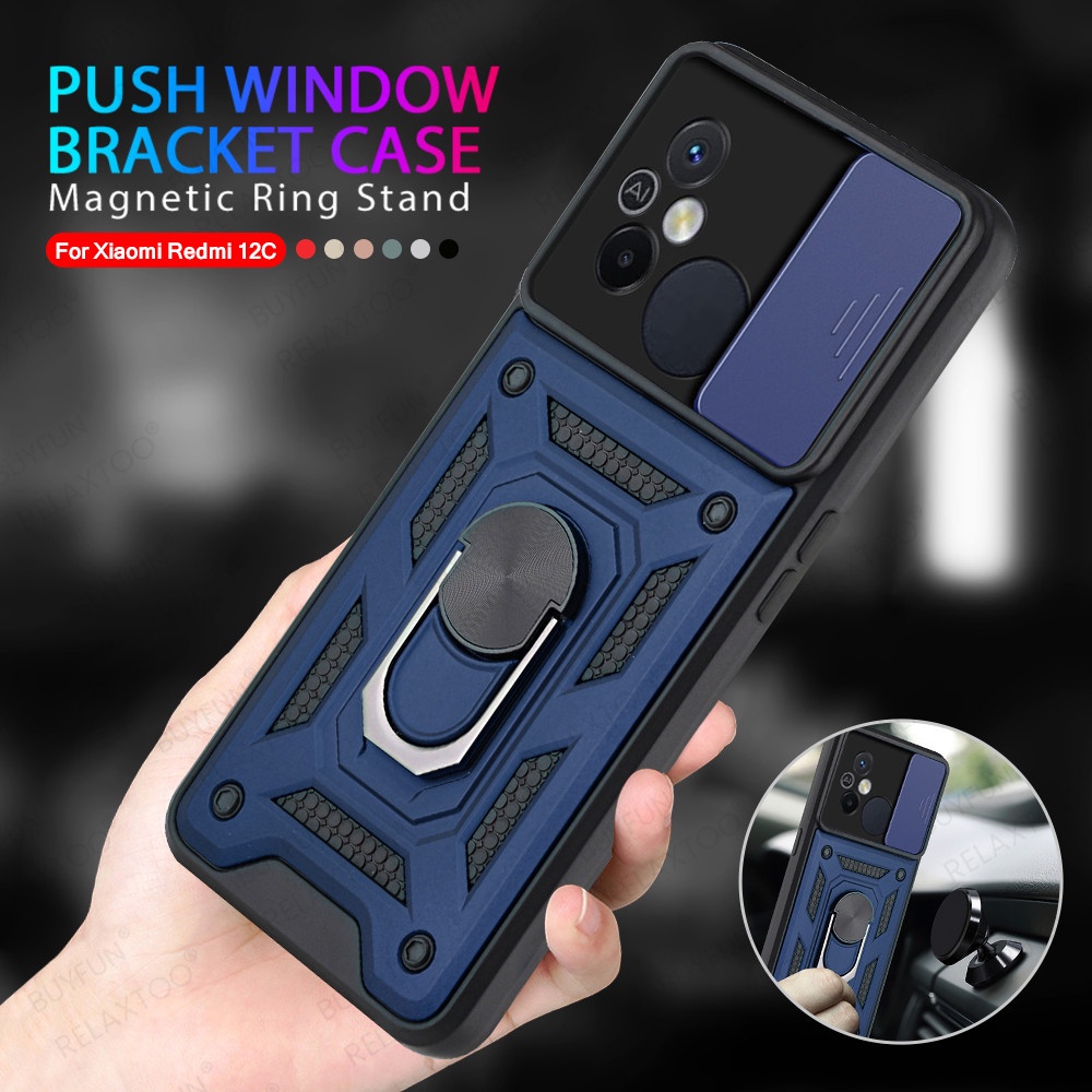 Cool Funda Flip Cover Liso Azul para Xiaomi Redmi 12C