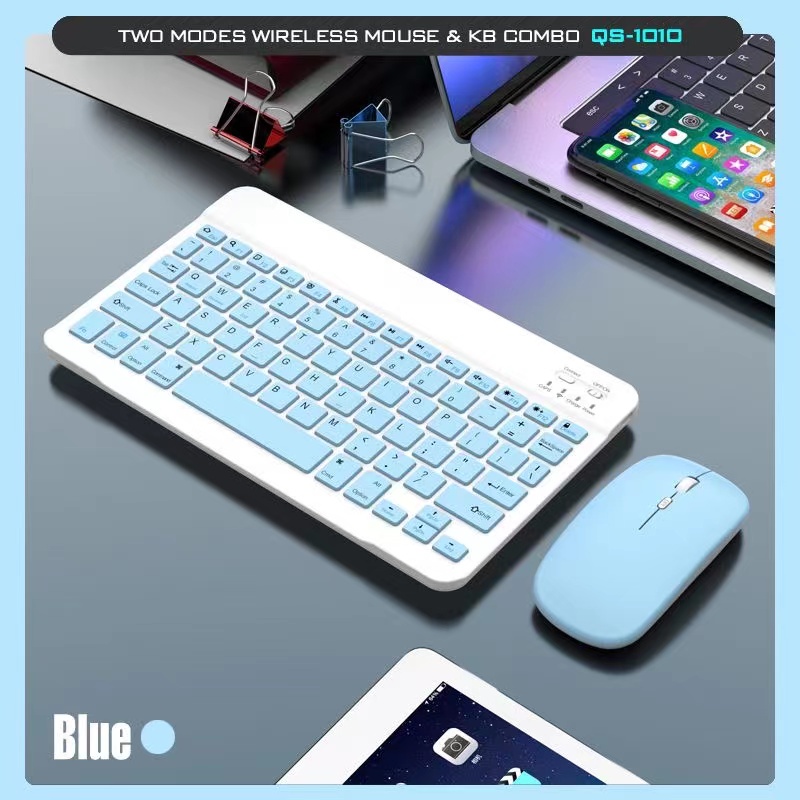 Mini Raton Inalambrico Bluetooth set Teclado De 10 Pulgadas Silencioso color Para Android IOS iPad Macaron Tablet Shopee Colombia