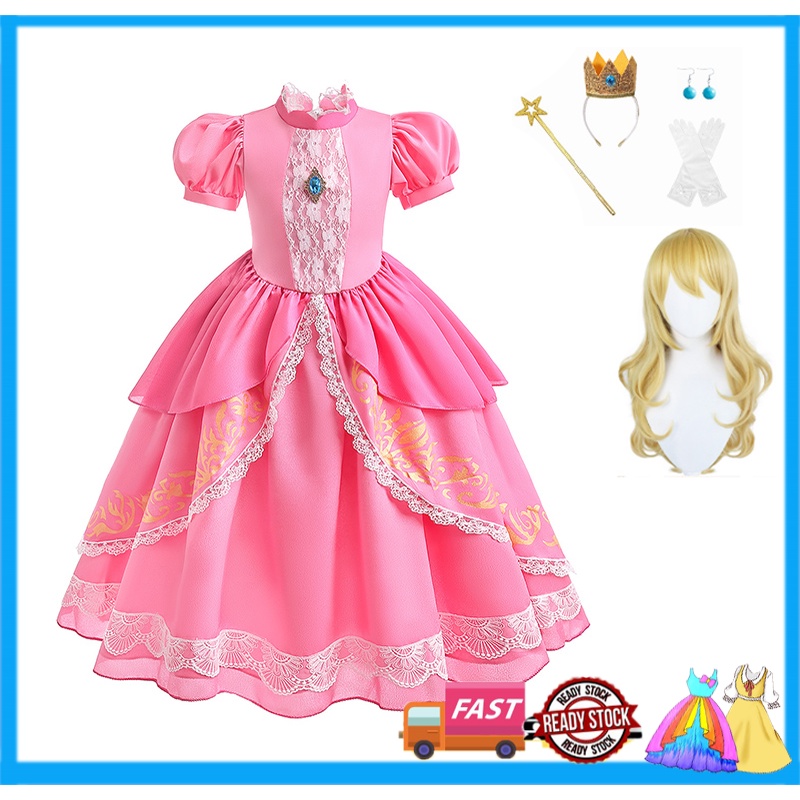 Disfraces Princesa Peach Vestido Super Mario Peach Princesa