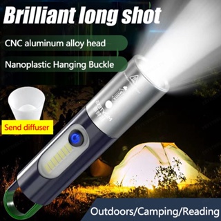 Linterna LED recargable de alta potencia, Mini linterna de Zoom para  acampar al aire libre, lámpara fuerte, linterna táctica impermeable para  bicicleta