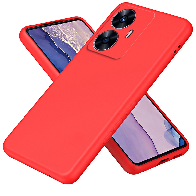  FZZSZS Funda de fibra de carbono para Realme C55, carcasa de  fibra de carbono roja Souple Shell de silicona suave TPU funda protectora  para Realme C55 (6.72 pulgadas) : Celulares y