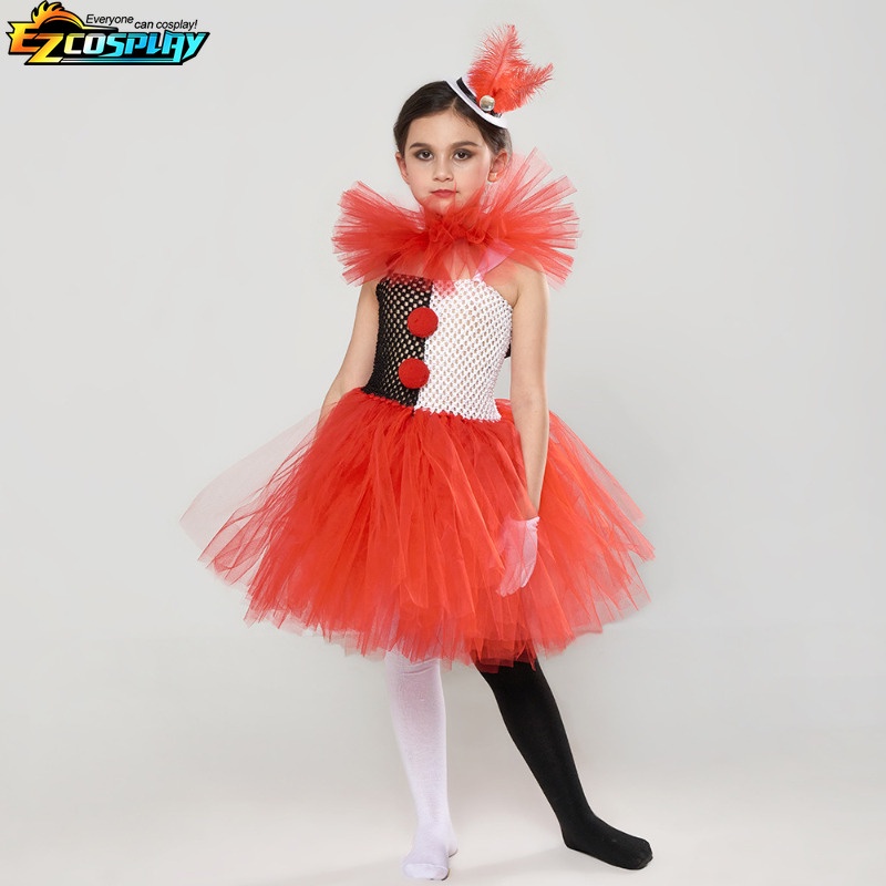 Disfraz de payaso de Halloween para niños y niñas, traje de Top pantalón, ropa de circo, baile de máscaras, Carnaval, traje de actuación, regalo / Ropa de niños