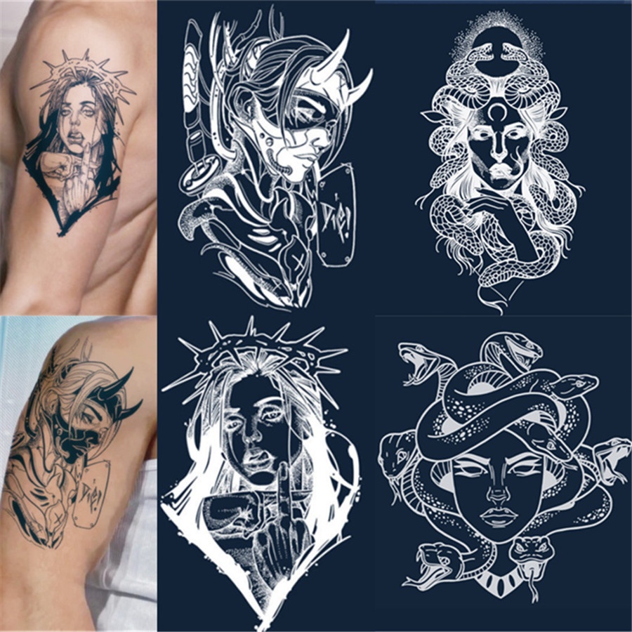 Magic Tattoo 】 El Tatuaje Dura Hasta 15 Días Pegatina De Arte Corporal Brazo  Cintura Tatuajes Falsos Impermeable De Larga Duración cool girl Snake Medusa  Temporal | Shopee Colombia