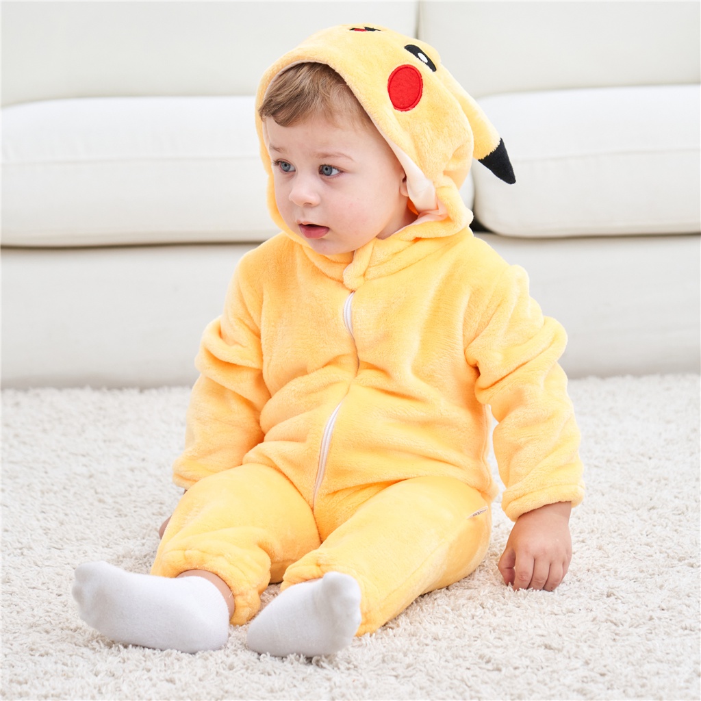 Bebé Kigurumi Dinosaurio Pikachu Stitch Mameluco De Dibujos Animados Niños  Animal Mono Niñas Cosplay Pijama Disfraces