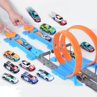 Pista De Carros Para Niños Electrica Con Luces 4 Carros Juguetes De Regalo  Niño