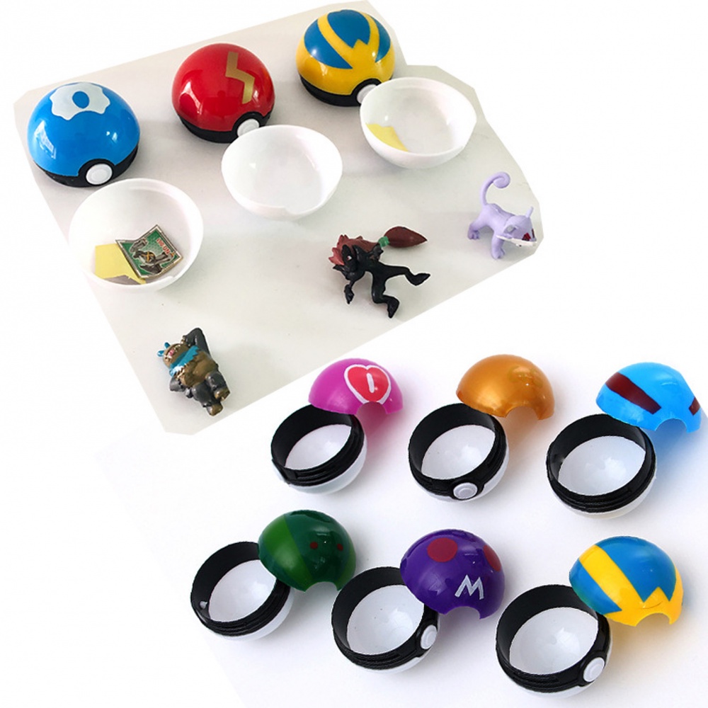 12PCS Diferentes Estilos Pokemon Figuras Modelo Explode Ball Game Elfo ...