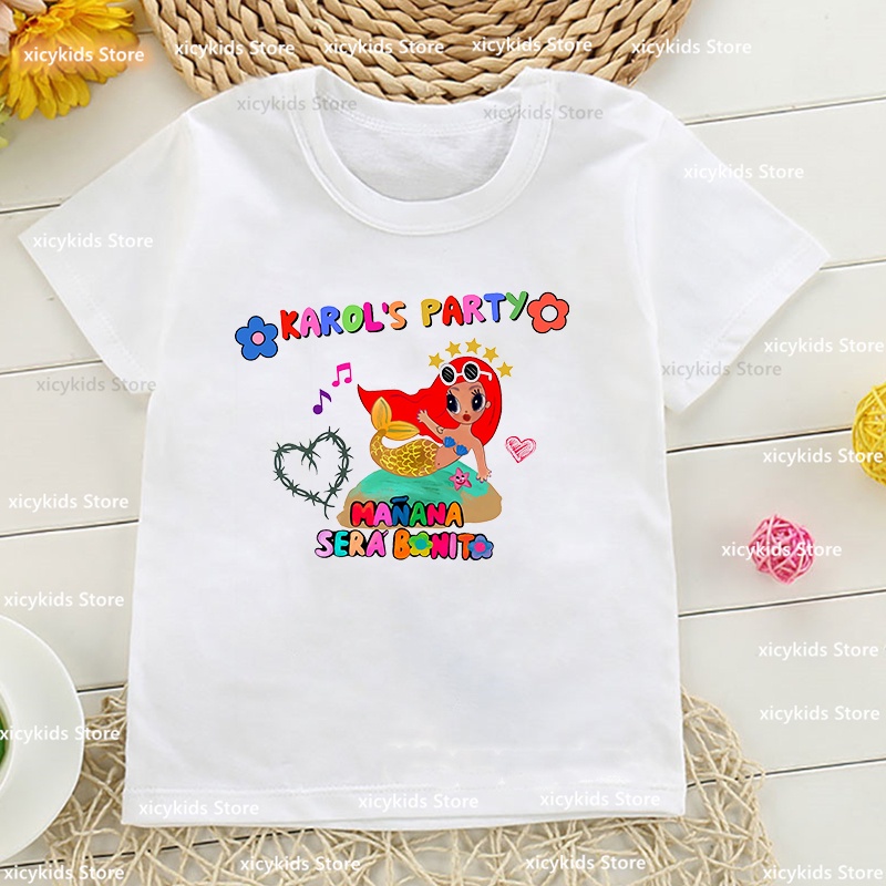 Camisetas De Karol G Para Niñas - Piel De Durazno