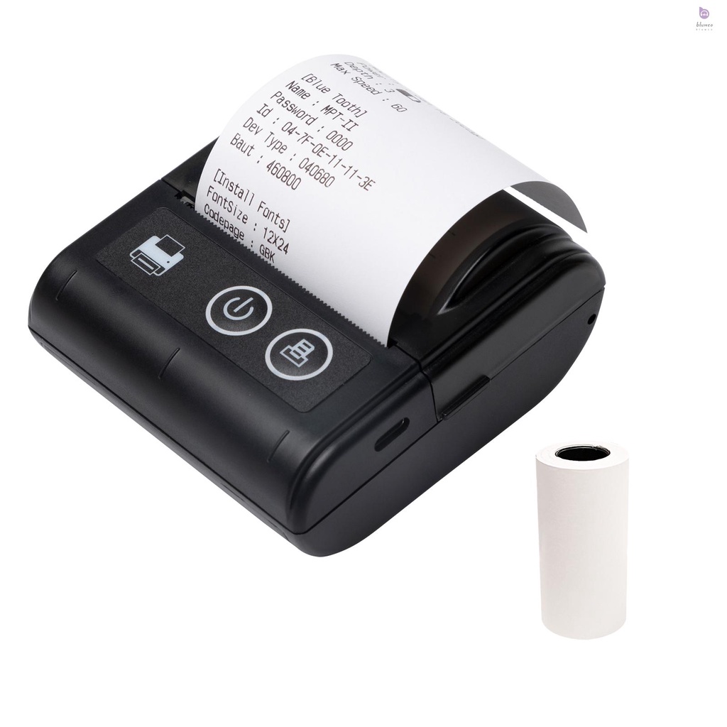 Mini impresora portátil, bolsillo térmico con 6 rollos de papel compatible  con iOS Android, Bluetooth inalámbrico inteligente para fotos, fotos