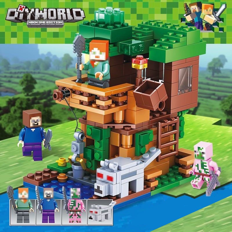 Lego Minecraft Tree House Set Bloques De Construcción Juguetes ...
