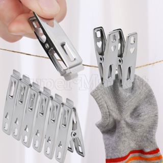 20 Piezas Pinzas Para Ropa De Alta Resistencia Para Colgar Ropa, Pinzas  Para Ropa De Acero Inoxidable Para Landry, Pinzas Para Ropa De Metal,  Pinzas P