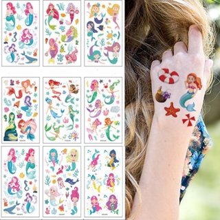 Pegatinas de tatuajes de dibujos animados para niños, tatuajes falsos  temporales de unicornio para manos y