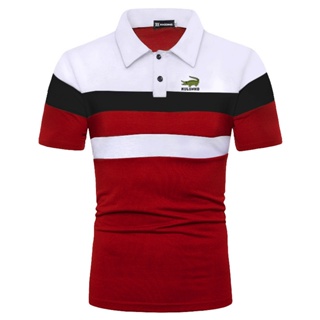 Polo para hombre, color sólido, con botones de solapa de golf, manga corta,  camisetas deportivas para verano, ajuste regular, polos