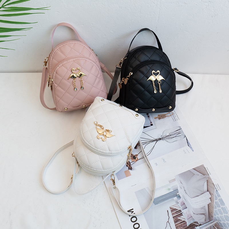 Mini Mochila Mujer Casual Monedero Pu Cuero Hombro Mochila