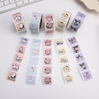 500Pcs/Roll Sanrio Stickers Kawaii Hello Kitty Melody Kuromi