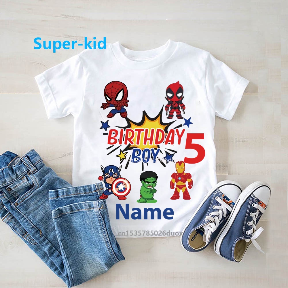 Camiseta niños Spiderman con Nombre