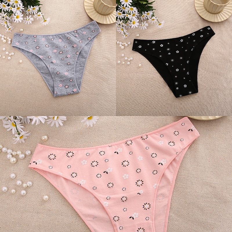 3 Unids/SET Bragas De Algodón Sin Costuras Para Mujeres Diseño Jacquard ...