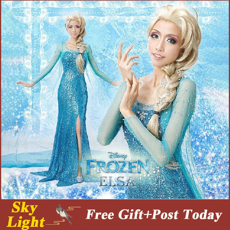 Vestido de elsa online de frozen para adulto