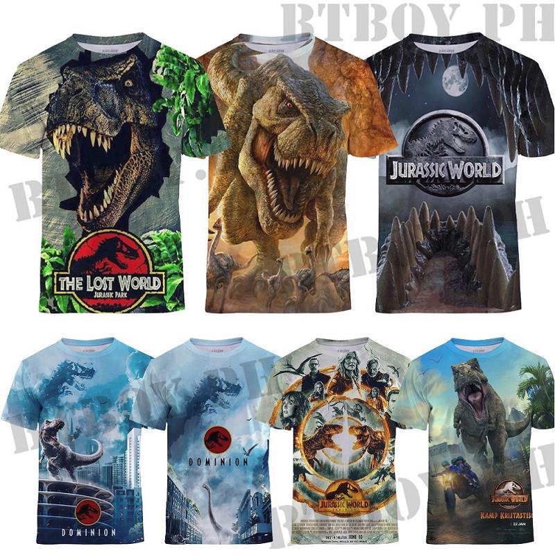 Camiseta Estampada De 3 A 13 Anos Para Ninos Jurassic Park World Casual Camisa Con Estampado De Dinosaurio Shopee Colombia