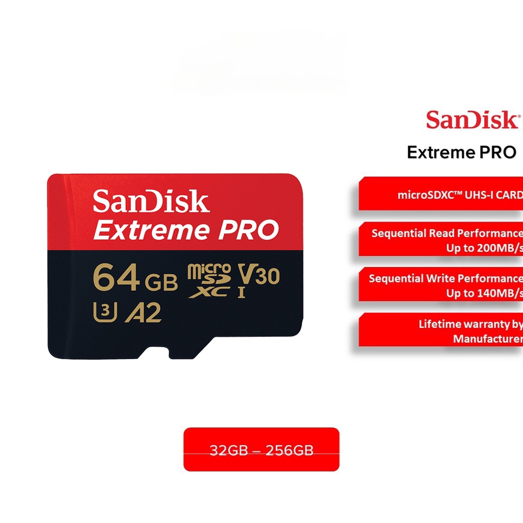 SanDisk Extreme microSDHC UHS-I U3 V30 32 GB + adaptador SD