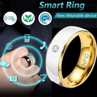Anillo inteligente para hombre y mujer, accesorio Digital a prueba de agua,  Control de dedo inteligente, NFC, color negro