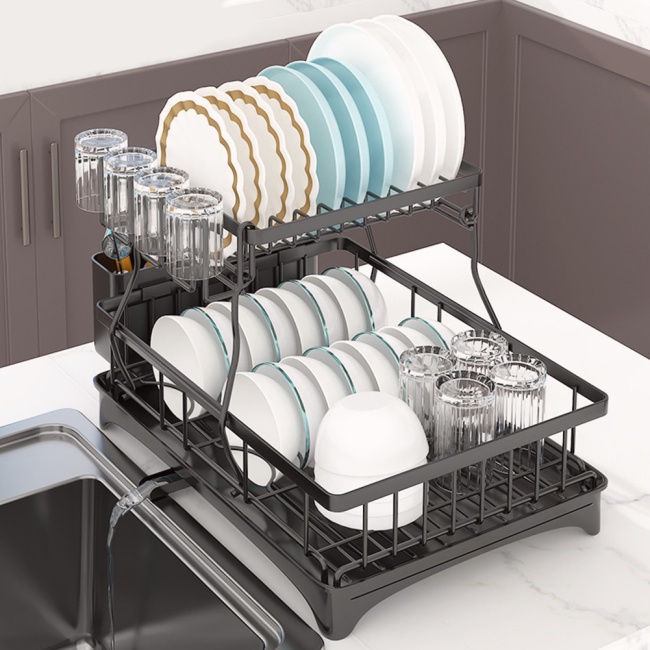 Escurridor Trastes 2 Niveles / Gran Capacidad / Acero Al Carbono