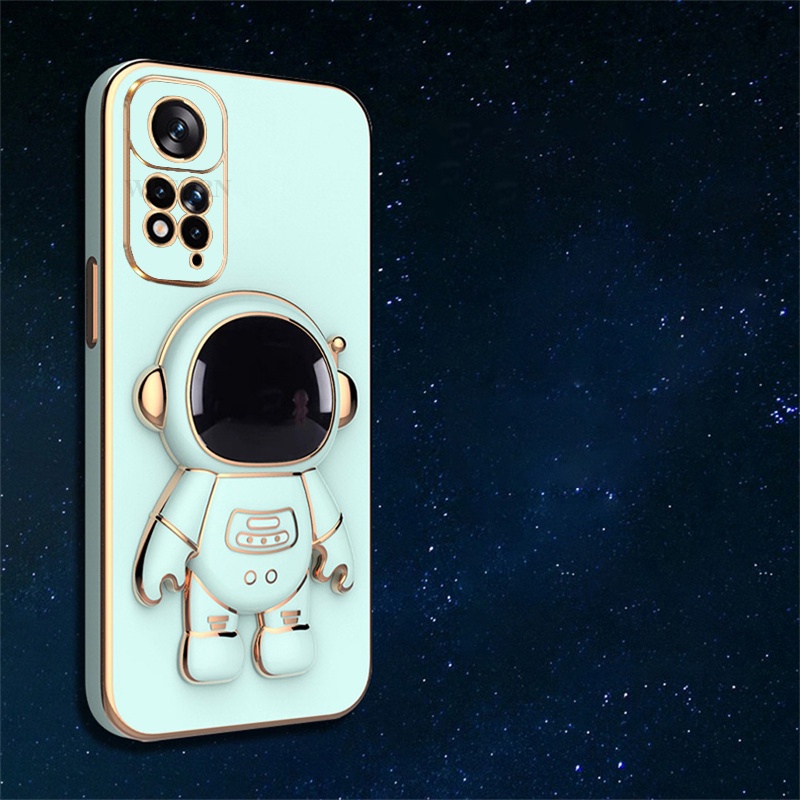 Astronaut - Funda compatible con iPhone 11, 12, 13 Pro Max 6D, con soporte,  funda de astronauta azul para iPhone 11