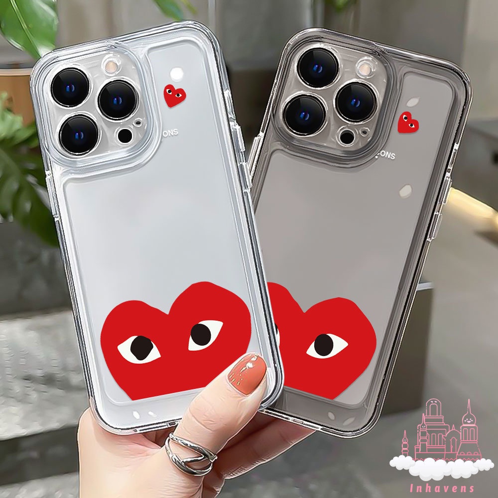 Funda De Telefono Comme Des Garcons Compatible Para iPhone 14 11 12 13 Pro Max X XR XS 7 8 Plus SE 2022 Proteccion De La Camara A Prueba De Golpes TPU Suave Cubierta Transparente Shopee Colombia