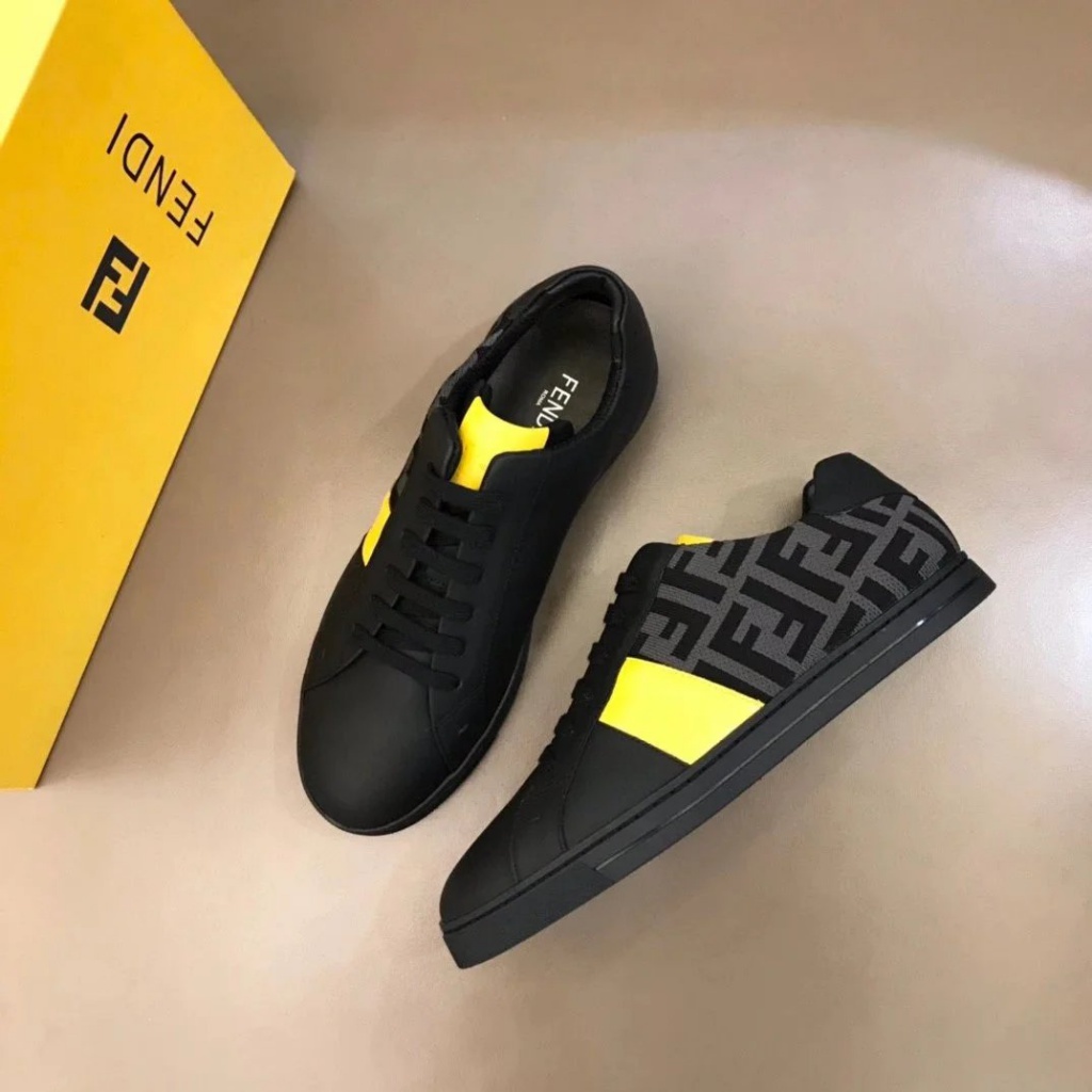 Fendi Zapatos De Los Hombres Zapatos De Cuero Zapatos Deportivos Casuales Clasico Pequeno Monstruo Todos Los Partidos De Moda Zapatillas De Deporte De Los Hombres Shopee Colombia