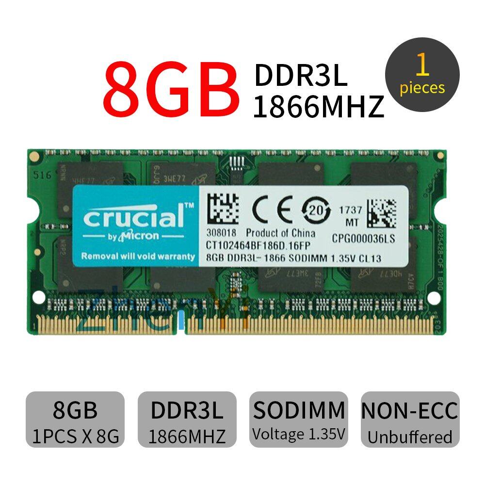 Memoria RAM Crucial De Gb DDR3L 1866MHz PC3L-14900S SODIMM
