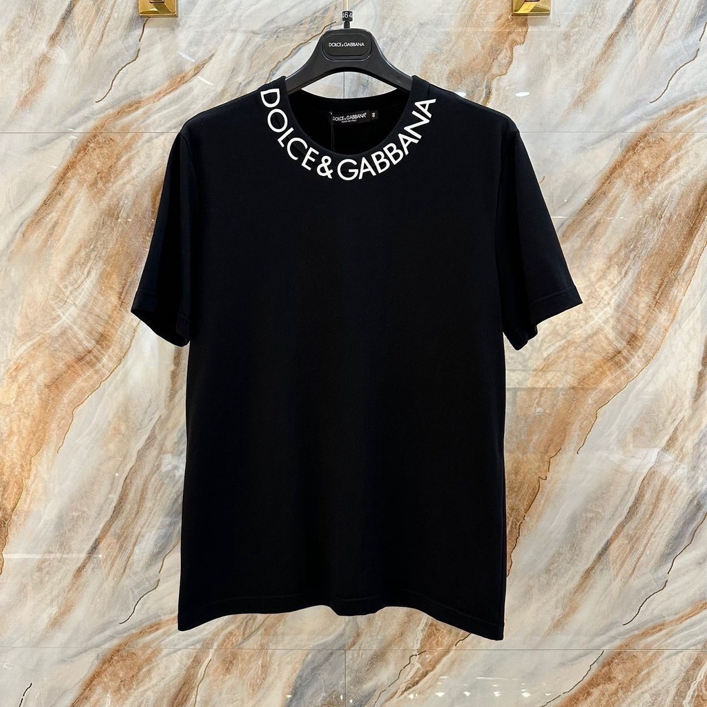 DOLCE GABBANA Cuello Redondo Camiseta De Manga Corta Tendencia De Moda 100  Algodón Oversize Tee Mujer Hombre