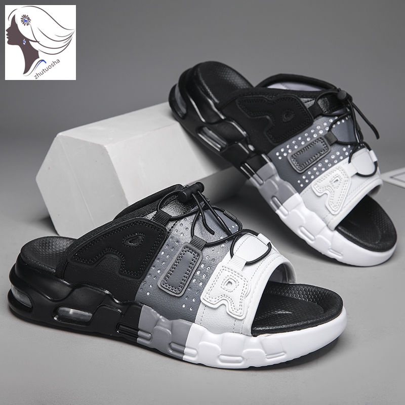 Chanclas nike negras online y rosas