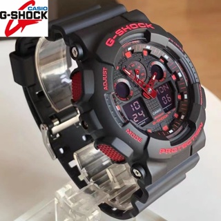 Reloj pulsera Casio G-Shock GA100 de cuerpo color negro, analógico