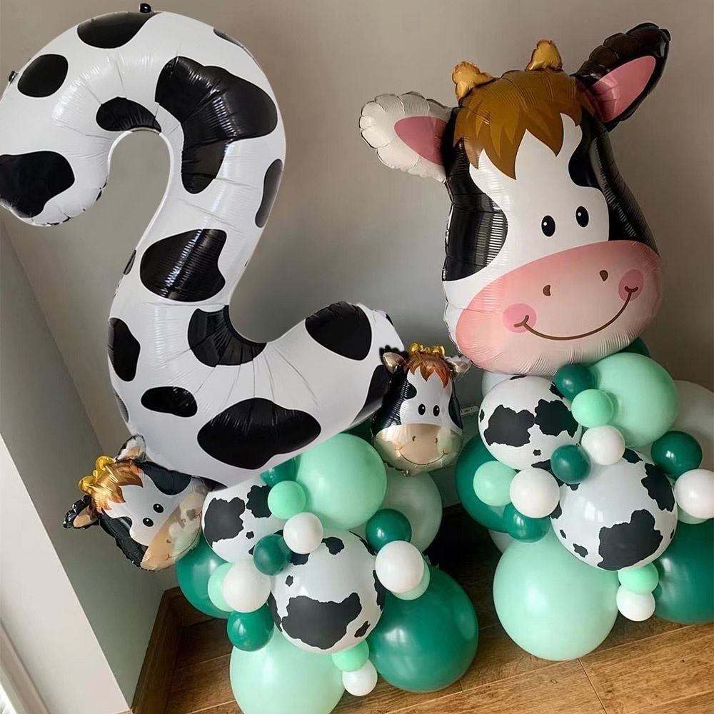 Decoraciones de fiesta de granja, conjunto de globos de animales