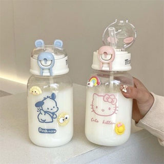 600ml Sanrio Straw Water Cup Cute Kt Pochacco Alta Calidad A Prueba De ...