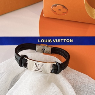 Casual Louis Vuitton Pulsera Delicada Brazalete Hueco LV Monogram Letra  Logo Pulseras De Acero De Titanio