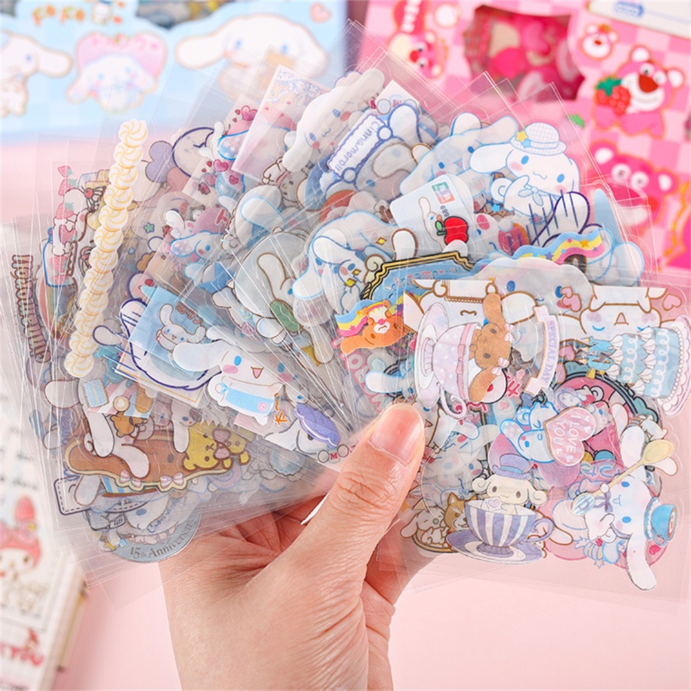 50pcs lindo dibujo animado Cinnamoroll Sanrio pegatinas portátil