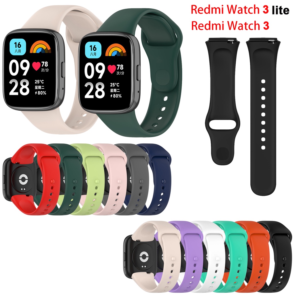 Correa de silicona para Xiaomi Redmi Watch 3 Active 3lite, repuesto de  pulsera deportiva, accesorios para