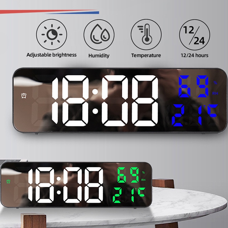 Reloj Digital, LED Reloj de pared Digital, 12/ despertador Digital