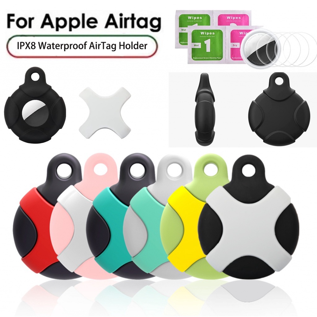 Soporte para AirTag impermeable IPX8, paquete de 6 Airtags de Apple con  llavero, funda AirTag para equipaje, collar de perro, llaves, soporte