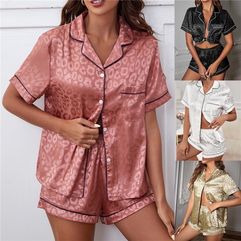 2023 moda Sexy Floral pijama conjunto mujer 2 piezas ropa de dormir pijamas  nueva seda satén Cami Top y pantalones cortos pijamas para mujer regalo