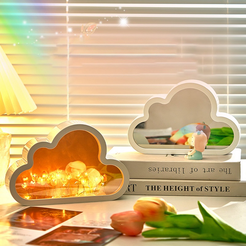 DIY Nube Tulipanes Lámpara De Noche Espejos Decorativos Marco De Fotos LED  Luces De Mesa Coreano Creativo Escritorio Dormitorio Hecho A Mano  Cumpleaños | Shopee Colombia