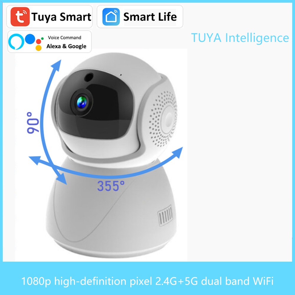 5G Camara De Seguridad Wifi Con Audio Para Casa Y Interior Monitor Bebe PTZ  Cam